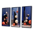thumbnail image 3 of Designart "Minimalist Tribute to Calder II" Modern Geometric Framed Wall Art Set Of 3 - Blue Abstract Frame Gallery Set For Office Decor, 3 of 6