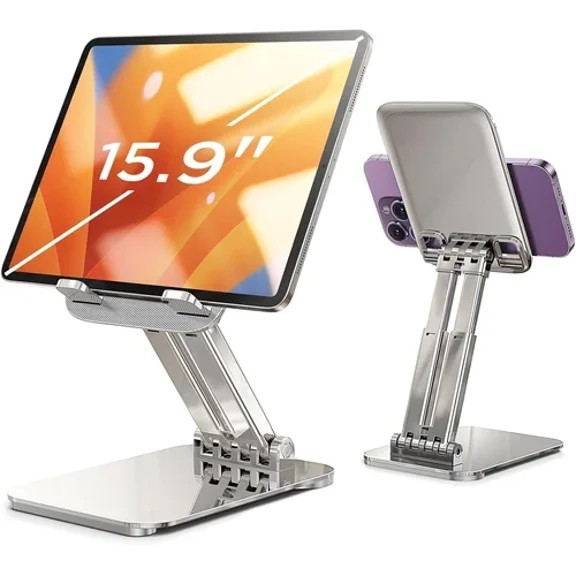 YANI- Lisen Adjustable And Foldable Tablet Stand For Desk, Portable White