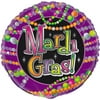 18" Foil Helium Mardi Gras Beads Balloon