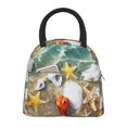 thumbnail image 1 of Easygdp Seashell On The Beach Bolsa de Almuerzo Insulada Grande, Forro de Aluminio, Diseño Espacioso, a Prueba de Fugas, Ideal para Trabajo, Picnics, Viajes y Actividades al Aire Libre, 1 of 6