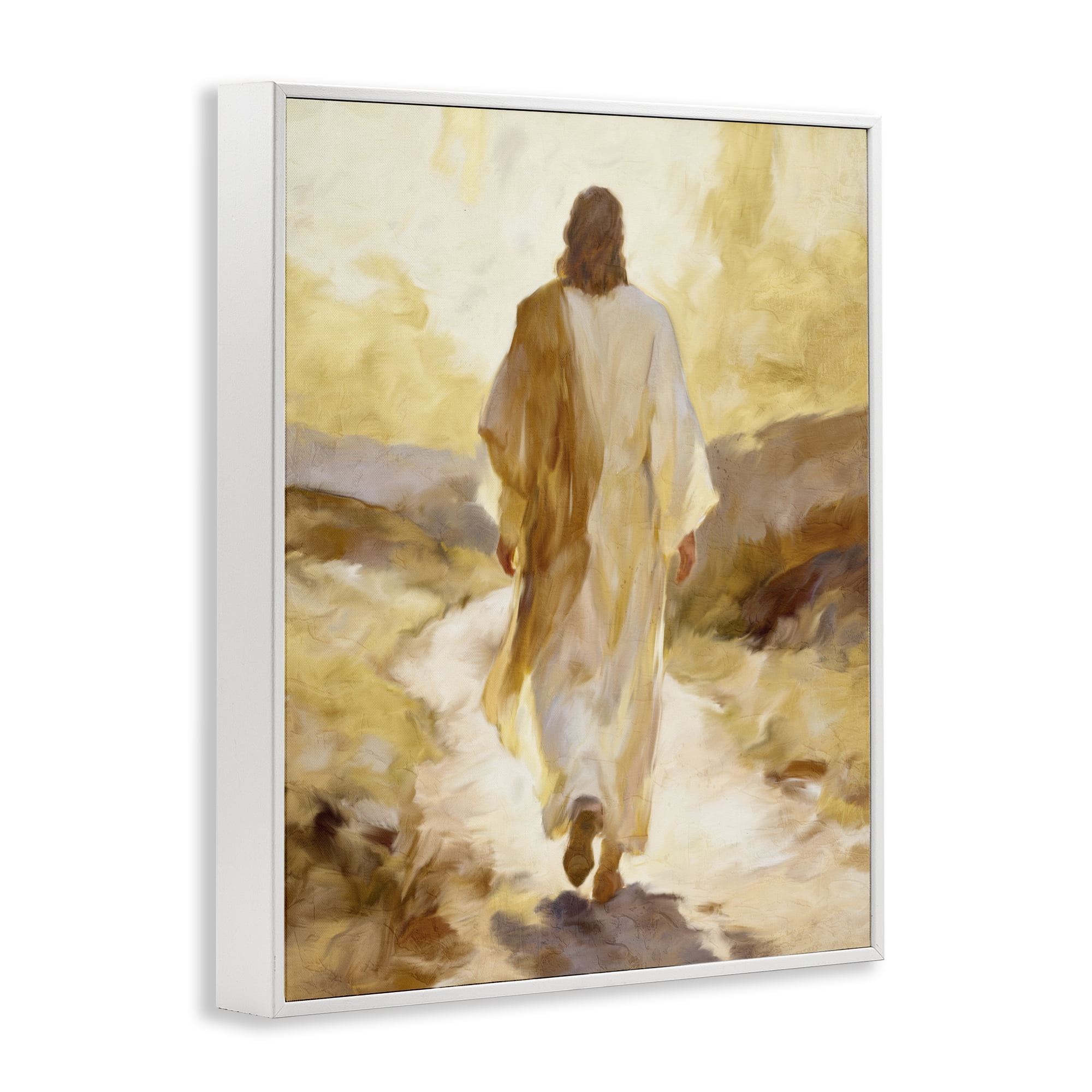 Stupell Industries Walk By Faith Sunset White Framed Giclee Art, design by Kim Allen