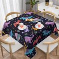 thumbnail image 2 of Zufioo Cartoon Dinosaur Print Square Decorative Tablecloth, Wrinkle-resistant, Waterproof and Oil-resistant Tablecloth Coffee Table Cloth, Suitable for Restaurants-60"x60", 2 of 8