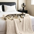 thumbnail image 4 of Tong Blanket Yellow For Soft Polyester Blanket With Knit Pattern Blanket For Couch Bed Crate Machine Washable, 4 of 4