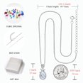 thumbnail image 5 of Starchenie April Cubic Zirconia Birthstone Necklace for Women 925 Sterling Silver Rose Flower Pendant Teardrop Jewelry, 5 of 6
