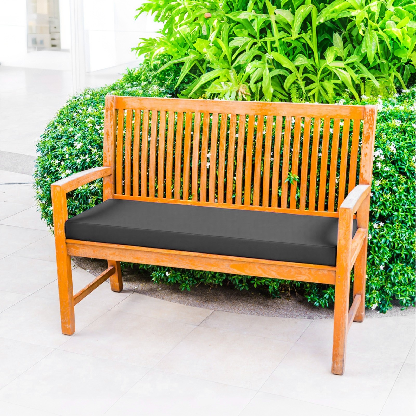 Topchances Outdoor Bench Cushion, Waterproof Patio Furniture Cushions, Non-Slip Bench Pad for Garden Swing Porch Sofa Settee (59x18x3 inch, Gray)