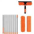 thumbnail image 1 of Kit de Limpieza de Ventanas Extendido 2 en 1, Limpiador de Vidrios de Doble Cara, Plumero, Trapeador, Herramientas de Limpieza de Ventanas Giratorias de 180°., 1 of 5