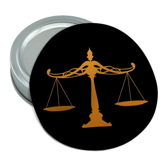 Scales Of Justice Legal Lawyer Round Rubber Non-Slip Jar Gripper Lid Opener