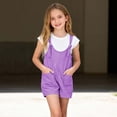 thumbnail image 2 of Pounoo Womens Rompers Tie Shoulder Strap Pocket Loose Fit Lightweight Overalls Casual Daily Style (For Small Wearers) Gift, 2 of 8