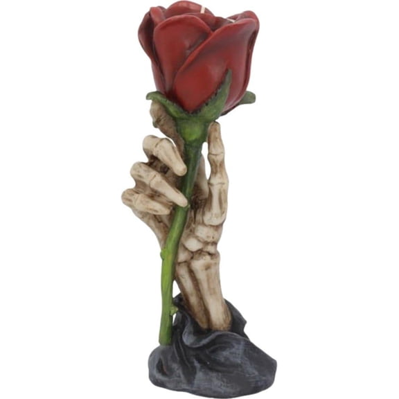 Skull Candle Stand Holder, 3D Skull Resin Candle Holder, Retro Craft Skull Finger Rose Candlestick for Party Christmas Halloween Home Decor