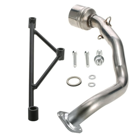 - Scooter Exhaust Pipe Muffler Header with Mounting Bracket Set for GY6 125CC Engine