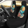 thumbnail image 3 of KAKALAD Blue Tropical Waves Beach Hibiscus Camper Car Accessories Seat Covers Set Vehicle Seat Covers Universal Front Seats Protector 2 Pcs, 3 of 9
