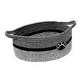 thumbnail image 4 of Cesta tejida de cuerda vacía, contenedor de organización, cesta de regalo rectangular para el hogar, juguete para gatos Negro Gris, 4 of 9
