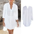 thumbnail image 2 of Women Button Down Shirt Dress Kimono Swimsuit Cover Up Bathing Suit Beach Dress for Sun for Bikin, 2 of 10