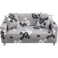 thumbnail image 1 of Sofa Slipcovers, Floral Print Non-Slip Couch Cover (Grey Maple Leaf, 2 Seater Sofa Cover: 145-185cm), 1 of 5