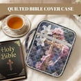 thumbnail image 3 of Yuyamidu Cross Large Bible Cover Bible Case for Women Lily Pink Flowers Book Case with Handle Portable Church Bag Study Supplies Accessories for Christians, 3 of 8