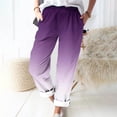 thumbnail image 2 of Timegard Womens Plus Size Pants Straight Leg Elastic Waist Gradient Color Lounge Pants Fall Travel, 2 of 5