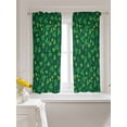 thumbnail image 3 of Green Shamrock Curtains 45 Inch Length, Sheer Curtains for Bedroom Living Room Window St. Patrick's Day Spring Lucky Vintage Rod Pocket Drapes Kitchen Curtains Small Half Window 42"x45" 2 Panels, 3 of 6