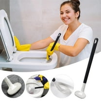 Toilet Brush, Silicone Toilet Brush, Rubber Toilet Brush, Silicone Toilet Bowl Brushes and Holder, Compact Flexible Toilet Cleaner Brush, Wall Mounted/Floor Standing