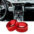 thumbnail image 7 of KERISTE 2X Red Alloy Volume Radio Switch Knob Covers for Porsche 911 for Cayenne Macan, 7 of 7