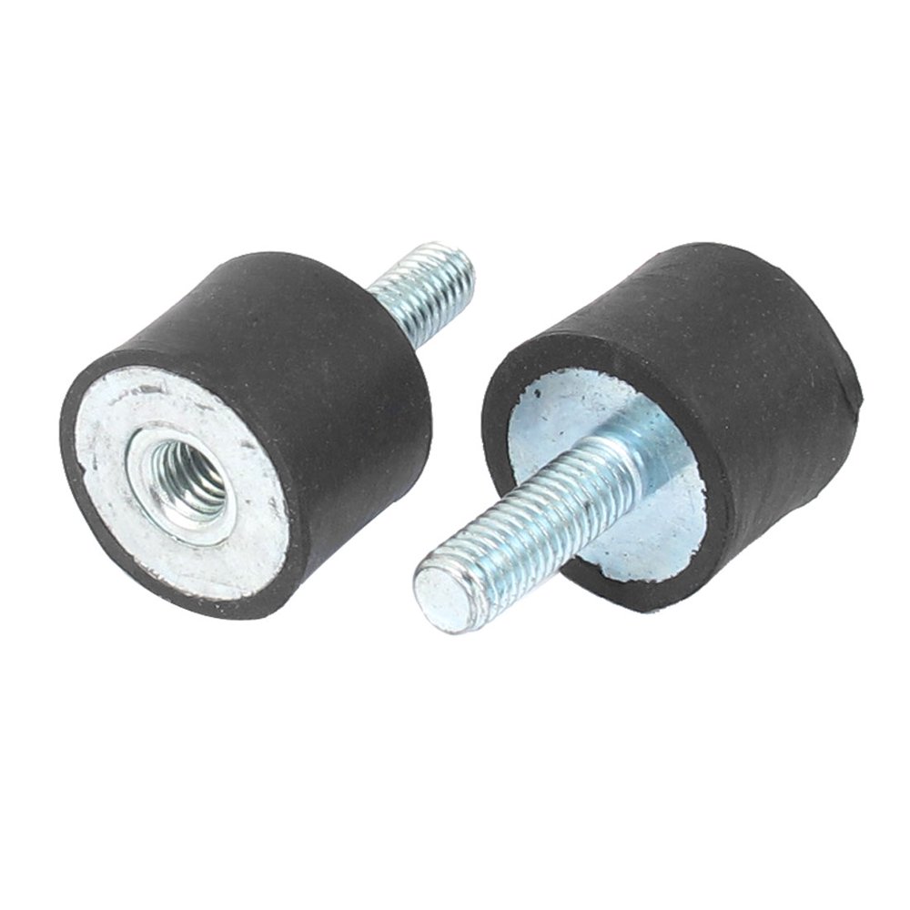 2pcs M6 Male Female Single Stud Anti Vibration Rubber Mounts Isolators
