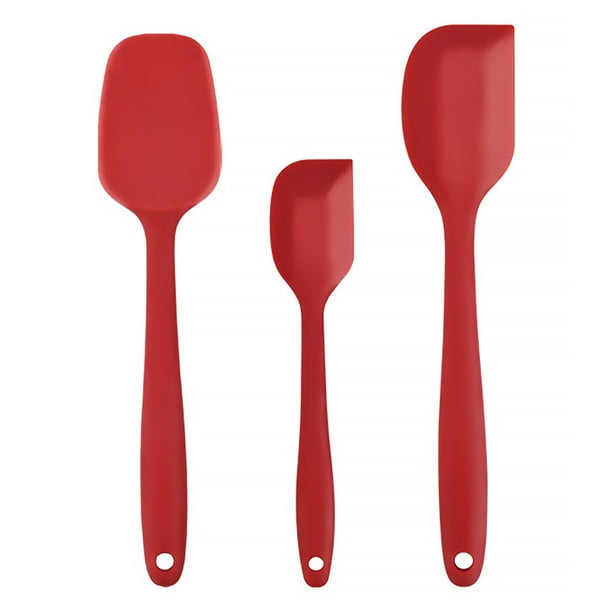FleinngHoz 3Pcs Food Grade Silicone Baking Spatulas HeatResistant Non