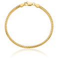 thumbnail image 2 of 14K Solid Yellow Gold 2.5mm Franco Link Chain Bracelet, 2 of 7