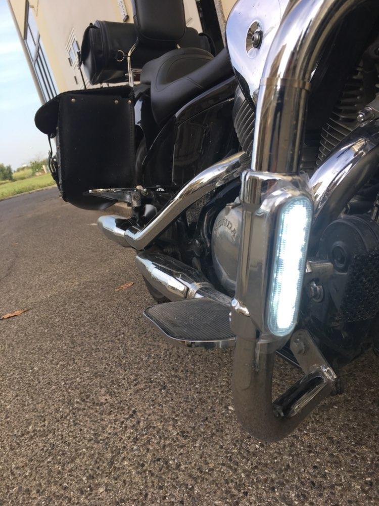 Eagle Lights Motorcycle Highway Bar Light Switchback Driving Lights DRL Turn Signal (White Amber LED for Crash Bars Harley Davidson Touring Bikes)