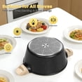thumbnail image 4 of Nonstick Stock Pot with Lid, 4.5QT Stockpot Pasta Cooking Pot , Granite Casserole Soup Pot, Non Stick Stew Pot Cookware for Stews, Soups, Compatible with All Stovetops（Black), 4 of 8