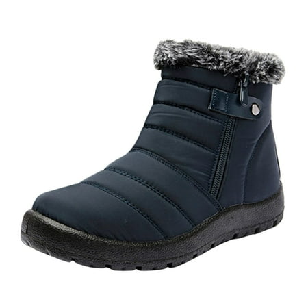 

SEMIMAY Women Boots New Waterproof Snow Boots For Winter Shoes Casua Ankle Botas Mujer Warm Winter Boots Navy