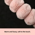 thumbnail image 5 of Fuzzy Steering Wheel Cover Plush Bow Rhinestone Sparkly Faux Fur Soft Warm Winter Universal 15 Inch for Women Girls Car Accessories Pink, 5 of 7