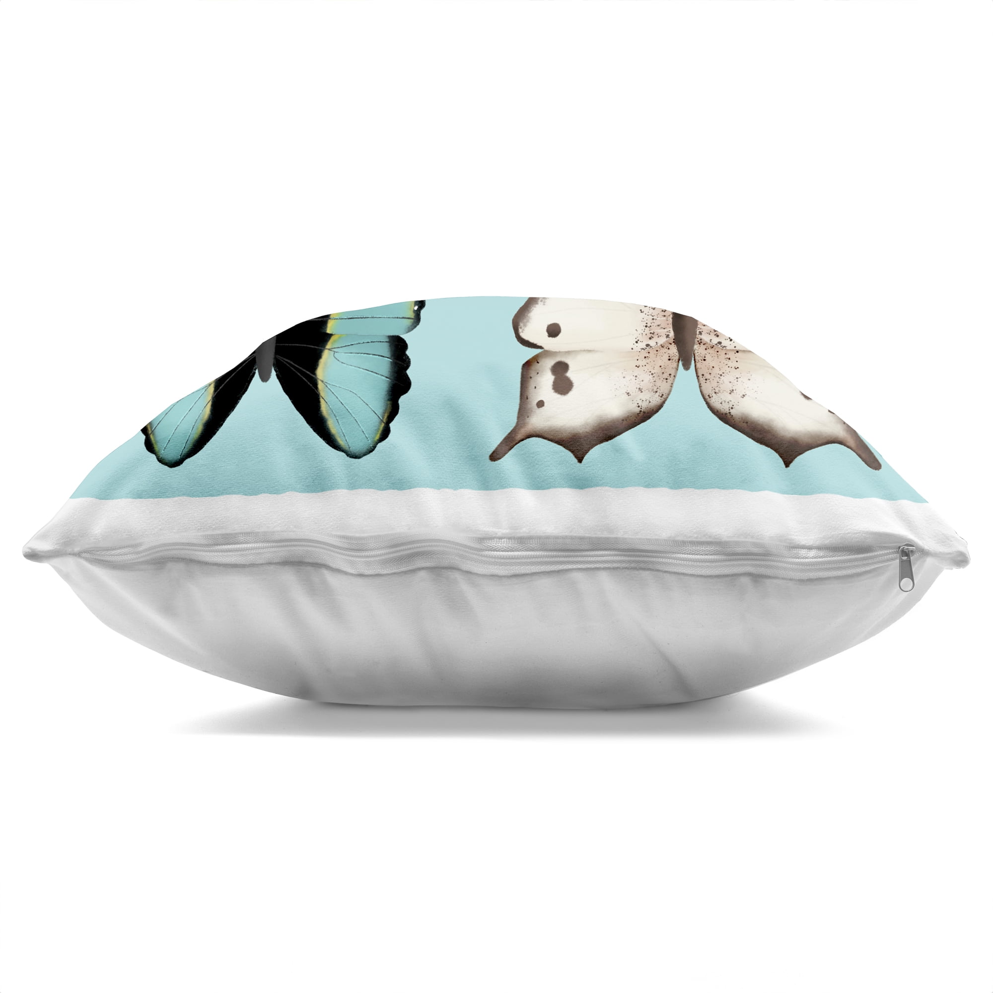 Stupell Industries Six Diverse Butterflies on Turquoise Decorative Printed Throw Pillow, design by Metka Hiti