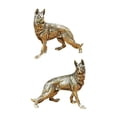 thumbnail image 4 of TISHITA Brass Dog Figurine Animals Brass Decor Dog Ornament Tea Pet Vintage Styles Dog Figurine for Bedroom Hotel Bookcase Book Shelf, 4 of 8
