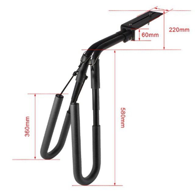 Support de Planche de Surf pour Moto en Alliage d'Aluminium Angle Réglable Antidérapant