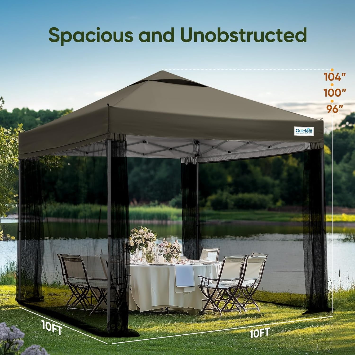 Quictent, Pop-up Canopy Tent, 10x10 ft, Waterproof UV Protection