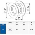 thumbnail image 2 of 4x White Mini Circle Collar Air Vent Grille Set Door Ventilation Cover, 2 of 3