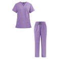 thumbnail image 1 of Uniformes de enfermería, conjunto de uniforme médico, camiseta y pantalones de enfermera, ropa de trabajo para tiendas de mascotas y atención M, 1 of 8