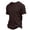 Coffee, variant on OIOLOYJM Waffle Knit Shirts for Men Short Sleeve Pullover Crewneck Ribbed Texture Tops Vintage Loose Lightweight Summer Workout Clothes Dark Green 5XL