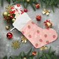 thumbnail image 4 of SKYSONIC Strawberry Christmas Stocking Personalized Large Candy Stocking Hanging Gift Xmas Stockings Decoration for Family Holiday Party Ornaments Decor Fireplace, 4 of 7
