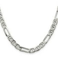 thumbnail image 2 of 925 Sterling Silver Anchor Chain Styles Necklace 6.5 mm Figaro 22 inch, 2 of 4