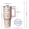 thumbnail image 2 of Pink Christmas Gingerbread House Pattern Tumbler with Handle and Lid,40oz Double Wall Vacuum Insulated Tumbler,Cups Gift for Women and Men, 2 of 7