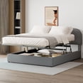 thumbnail image 4 of Harper & Bright Designs Teddy Fleece Queen Size Upholstered Platform Bed with Hydraulic Storage System, Grounded Bed with Thick Fabric, Gray, 4 of 15
