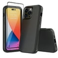 thumbnail image 1 of Xhy iPhone 14 Plus Case with Screen Protector Military Grade Full Body Protection 3 in 1 Shock and Drop Resistant Rugged Rubber TPU Durable Detachable for iPhone 14 Plus 6.7 inch 2022 Phone - Black, 1 of 5