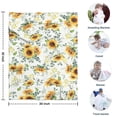 thumbnail image 4 of White Sunflower Green Leaf Pattern Blanket,Comfortable Soft Lamb Wool Throw Blanket,All Season,Warm Lightweight Blankets for Sofa Bed Couch Living Room Chair,30"x40", 4 of 4
