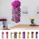 thumbnail image 1 of Cortinas de pared de flores de seda violeta - enredaderas artificiales de 85 cm con flores de 5 cm para decoración del hogar y la boda, 1 of 2