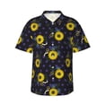 thumbnail image 2 of Goofa Sunflowers Hawaiian Shirt for Men, Unisex Summer Beach Casual Short Sleeve Button Down Shirts,Aloha Tropical Floral print shirt-X-Large, 2 of 9