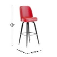 thumbnail image 5 of BizChair 2 Pack Commercial Grade Metal Barstool with Red Swivel Bucket Seat, 5 of 11