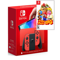 Nintendo Switch OLED Model w/ Red Edition with Super Mario RPG Game - Limited Bundle - Import with US Plug NEW
