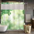 thumbnail image 5 of St. Patrick's Day No Hooks Shower Curtain with Snap-in Liner Shamrock Clovers Shower Curtains for Bathroom, Waterproof, Easy Install, Washable 72"x72", 5 of 9