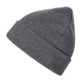 thumbnail image 5 of El gorro de punto de otoño e invierno no es fácil de formar bolitas, sencillo, negro, para hombre, con gran circunferencia de la cabeza, a la moda, gorro frío, gorro cálido de algodón y lana para, 5 of 5