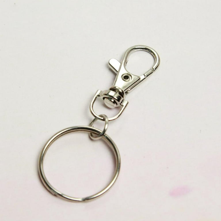 DyedDesignsByMJ Silver Toned Metal Carabiner Clip, Key Ring Key Chain, Key Ring Chain, Purse Clip, Scarf Clip for Purse, Purse Carabiner